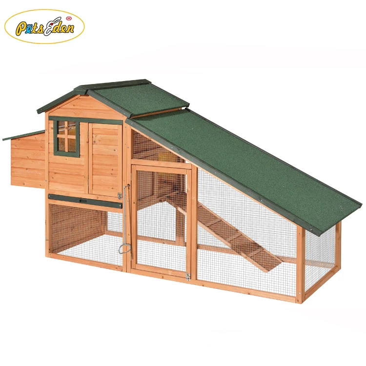 Hot Rabbit Hutch Chicken Coop Wooden Poultry Hen House Pet Cage With Run