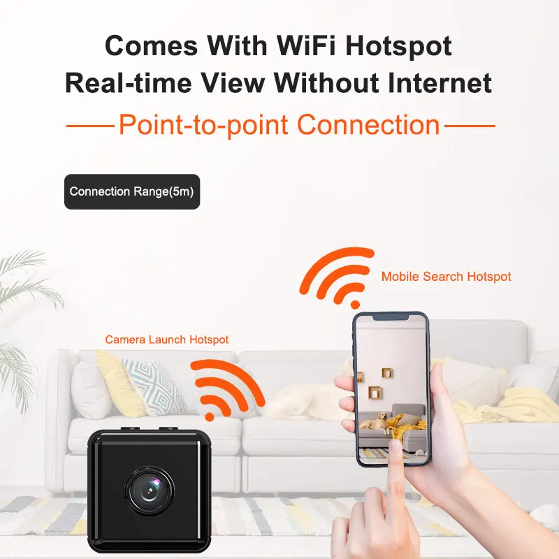 1000mAH Long Standby Cctv Security Wifi Mini Camera HD1080P X6 Mini Camera