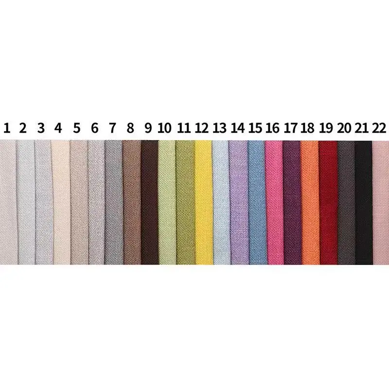 Wholesale Classic Twill Woven Linen Fabric Solid Color Thickened Jute and Cotton for Suit Sofa Car Cover and Pillow Use