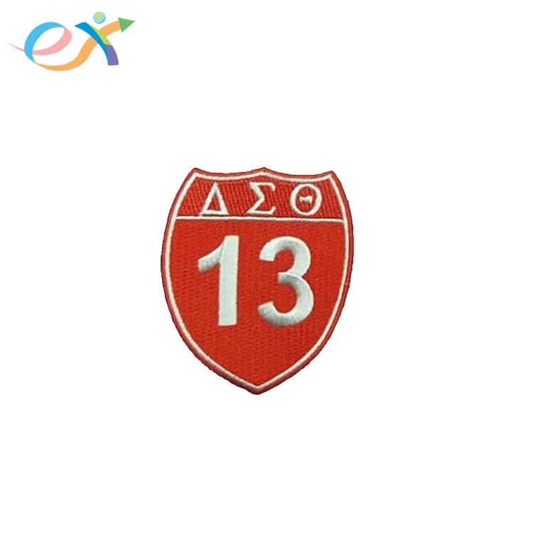 Custom iron on embroidery shield sigma theta sorority patches sigma gamma rho patches