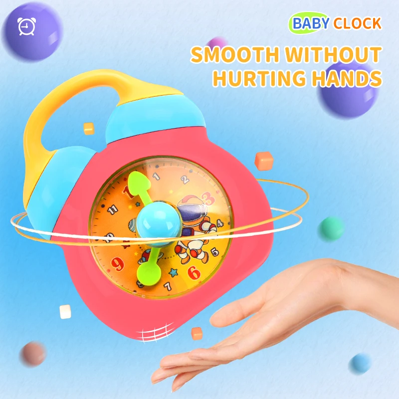 early education cartoon alarm clock toy Baby fun Enlightening time clock toys for Toddler