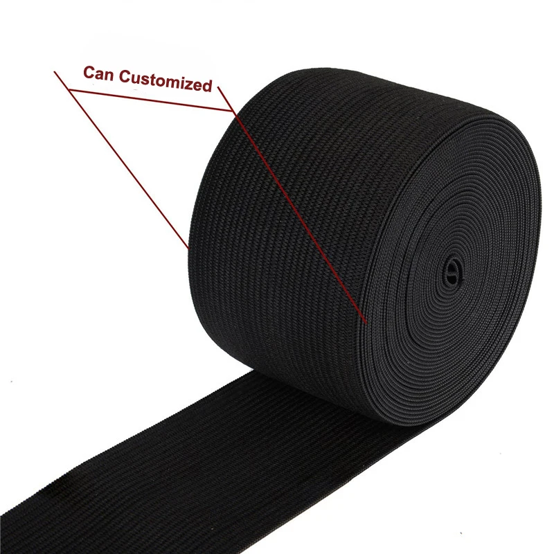 1/1.2 /1.5 /2 /2.5 /3 /4/5/6 Inch Wide Black Knitted Elastic Band