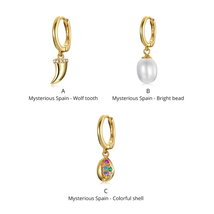 Qings Freshwater Pearl Earrings 925 Sterling Silver Pearl Earrings With Modern Design