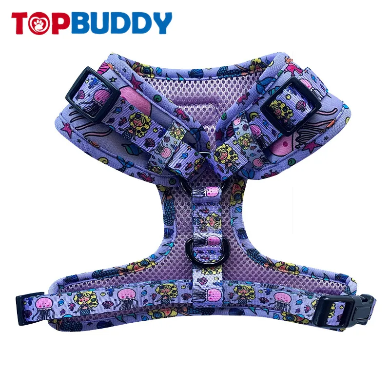 Soft Breathable Harness Set Adjustable Harness Dog Lead and Poo Bag Holder Durable Dog Harness with soft Padded