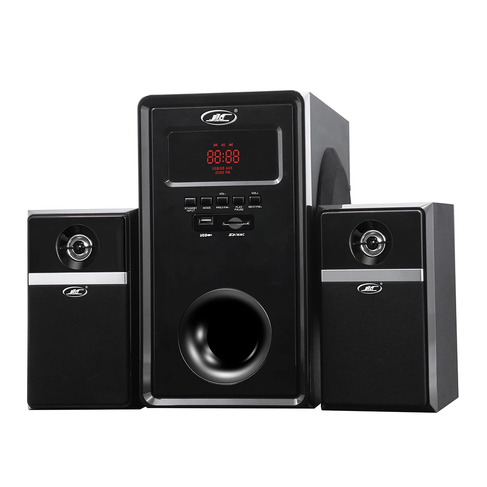 Низкая цена мультимедийная акустическая система домашнего кинотеатра 2 1 мультимедийный динамик с USB