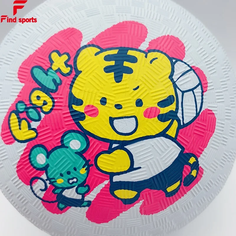 Kindergarten 7 Inch rubber soft ball Custom Colorful Inflatable Playground Ball For Kids