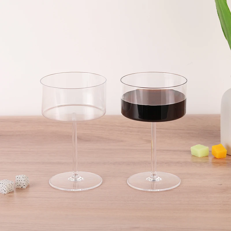 Wholesale Party Reusable Wine Glasses Customised Plastic Colorful Plastic Party Goblets Cups