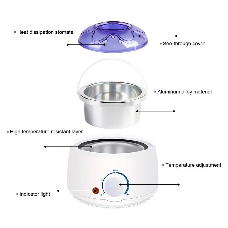 Custom LOGO Wax Heater Machine Hair Removal Kit Epilation Cire Wax Machine Wax Cartridge