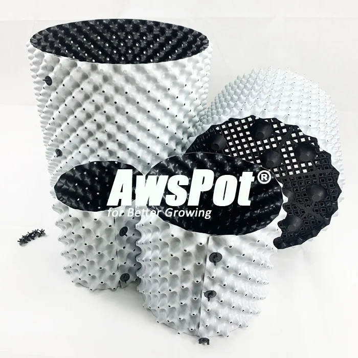 ПНД 5 7 50 25 галлонов пластиковый горшок для обрезки воздуха uv stabiliti AWSPOT оливковых деревьев черники цветочные корни