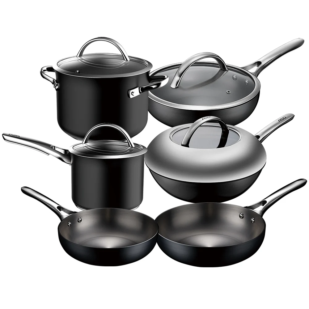 ASD Induction Non Stick Aluminium Cookware Set Kitchen Cooking Pots And Pans Set