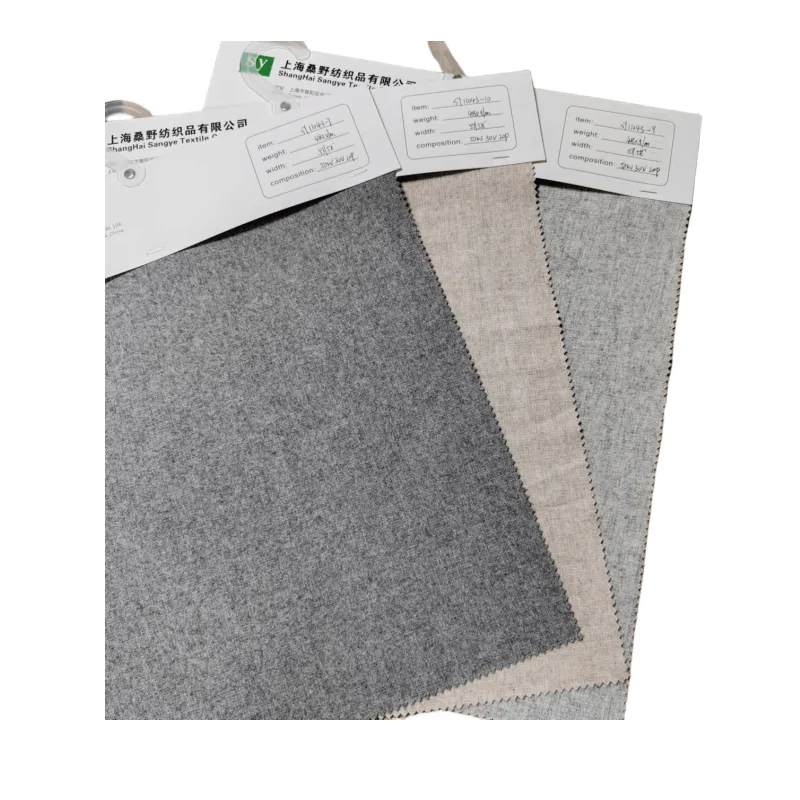 high quality slubbed flannel Wool blended fabrics woolen fabric  for coats windbreaker Jackets for men women boys and girls