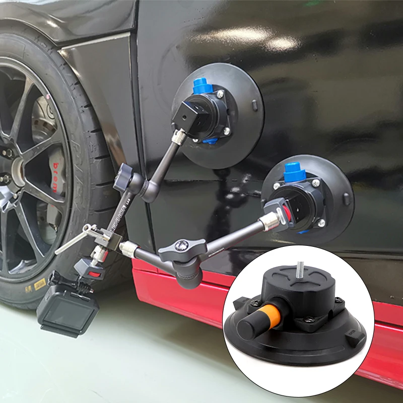 5inch New Size Vacuum Suction Cup Glass Lifter Hand Pump with M6 M8 1/4 3/8 Thread for Car Roof Rack