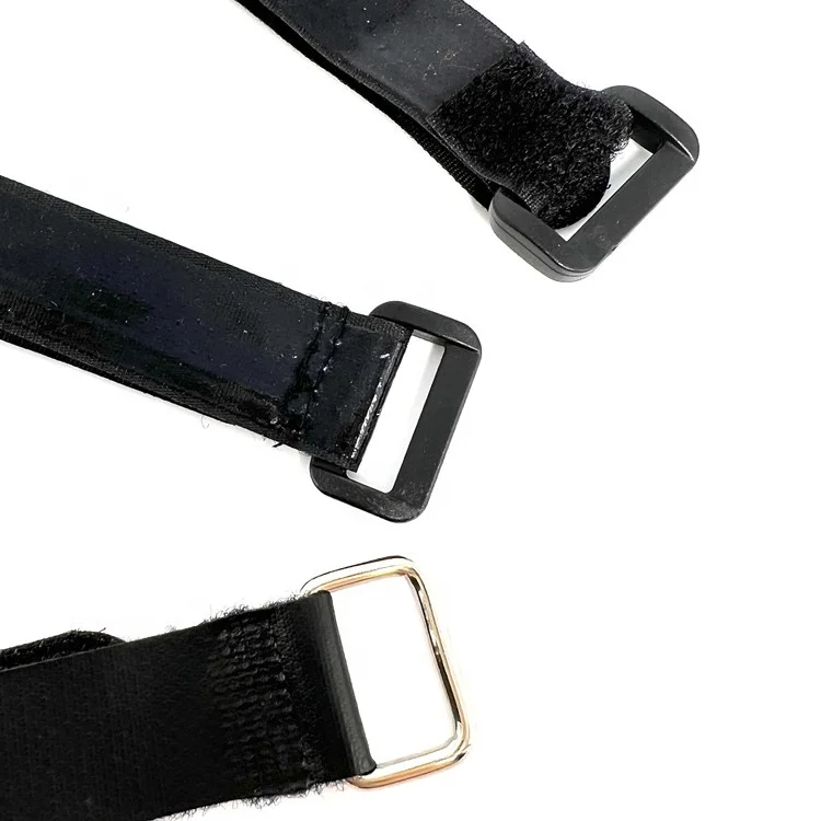Fastening wraps Cable Wire strap custom size adjustable Reusable non-slip strap hook and loop strip with plastic buckle