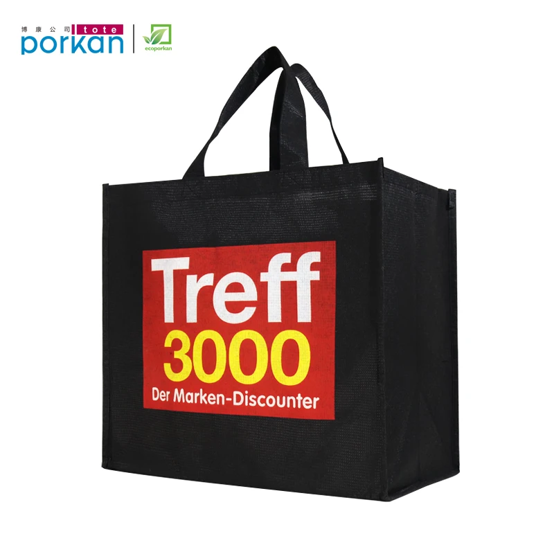 Top Sale Recyclable Custom rPET Shopping Bag, Reusable rPET Tote Bag, Extra Large Supermarket Eco Bag Made from Recycled Plastic