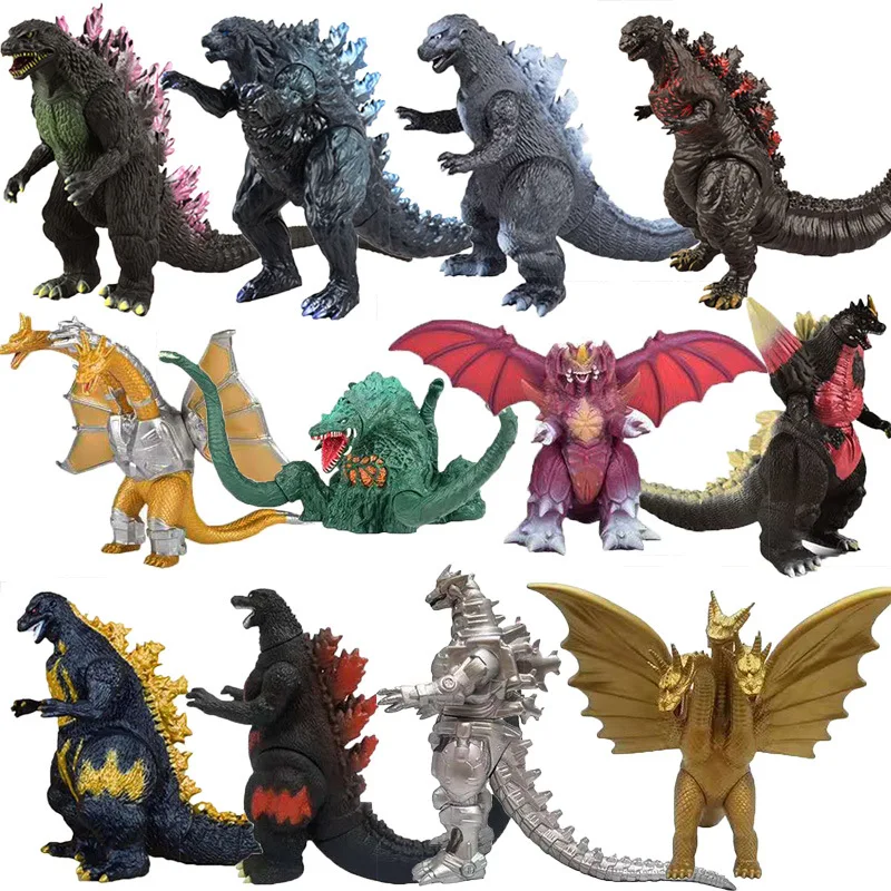 Hot sale  monsters Godzillafigure kingkon 3-head dragon  Gorilla action figures doll toy for kids birthday gifts cake topper dec