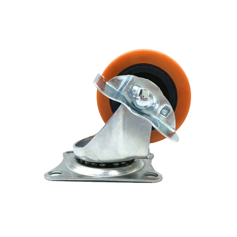 Light Duty Furniture Chair Swivel Pvc Orange Caster Wheels Casters galvanized bracket