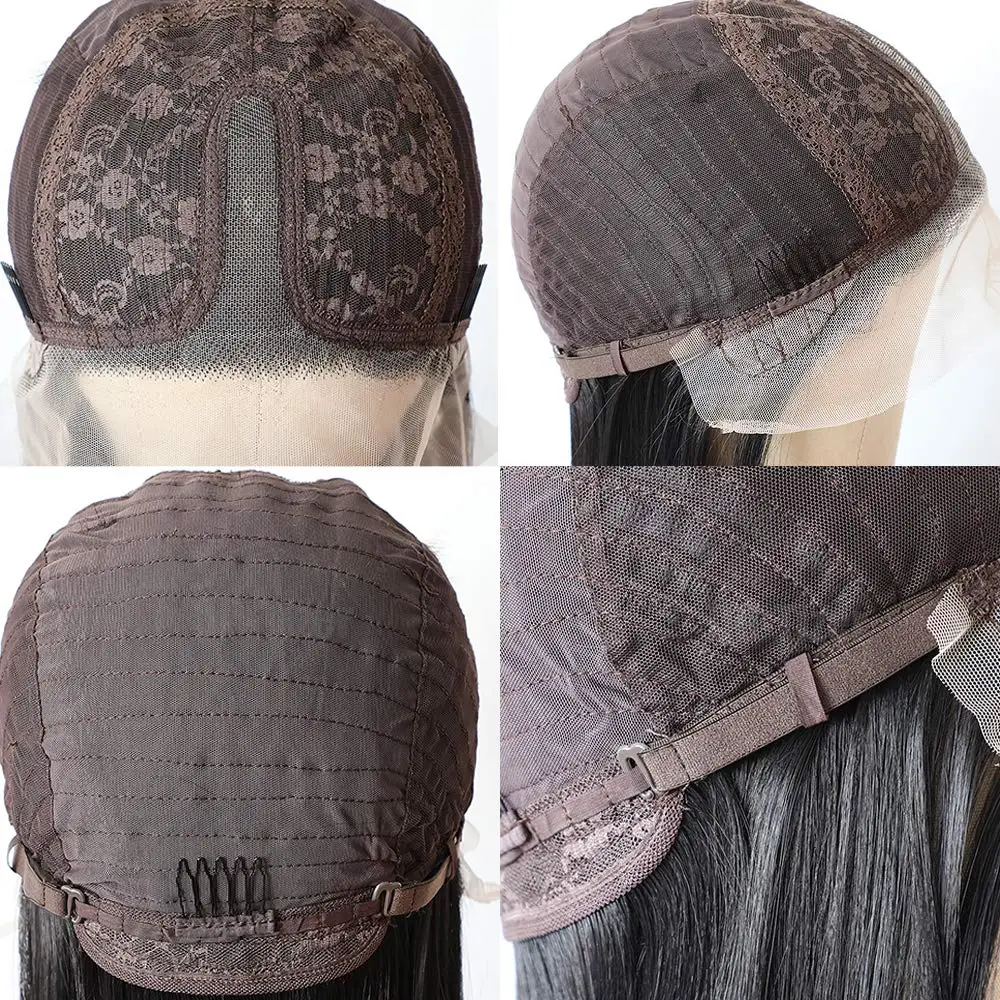 Long Natural Wave Heat Resistant cheap Synthetic lace front hair Wigs for Women