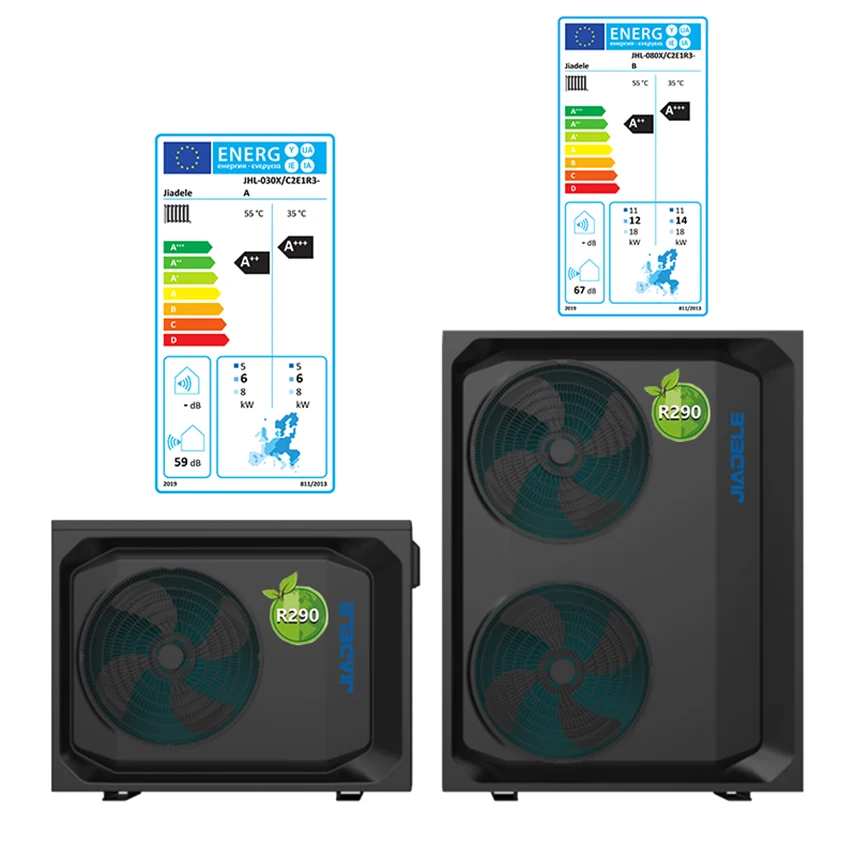 JIADELE A+++ R290 Inverter Monobloc Heat Pump Air Conditioner Bathroom Heating Cooling System Bomba de calor Air Source Heatpump
