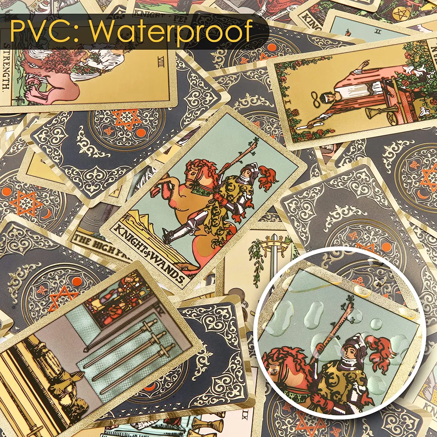 Customizable Size Gold Stamping Oracle Card 350gsm Plastic Tarot Cards Promotional Use Cheap Custom Printing Manufacturer