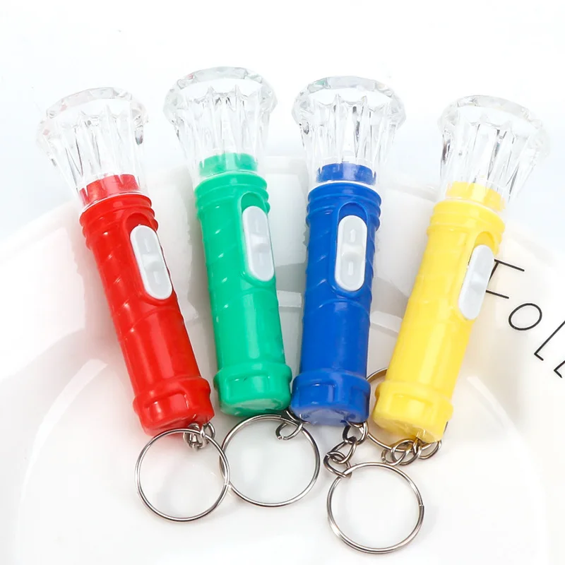 Portable Mini Flashlight Keychain Flashlight Set Assorted 4 Colors Mini LED  Flashlights