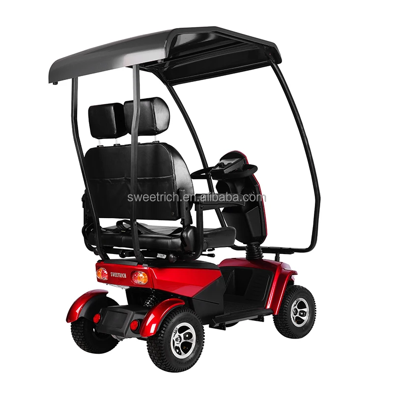 SW1400D vigorous 4 wheel 2 seat hanicapped mobility scooter with canopy