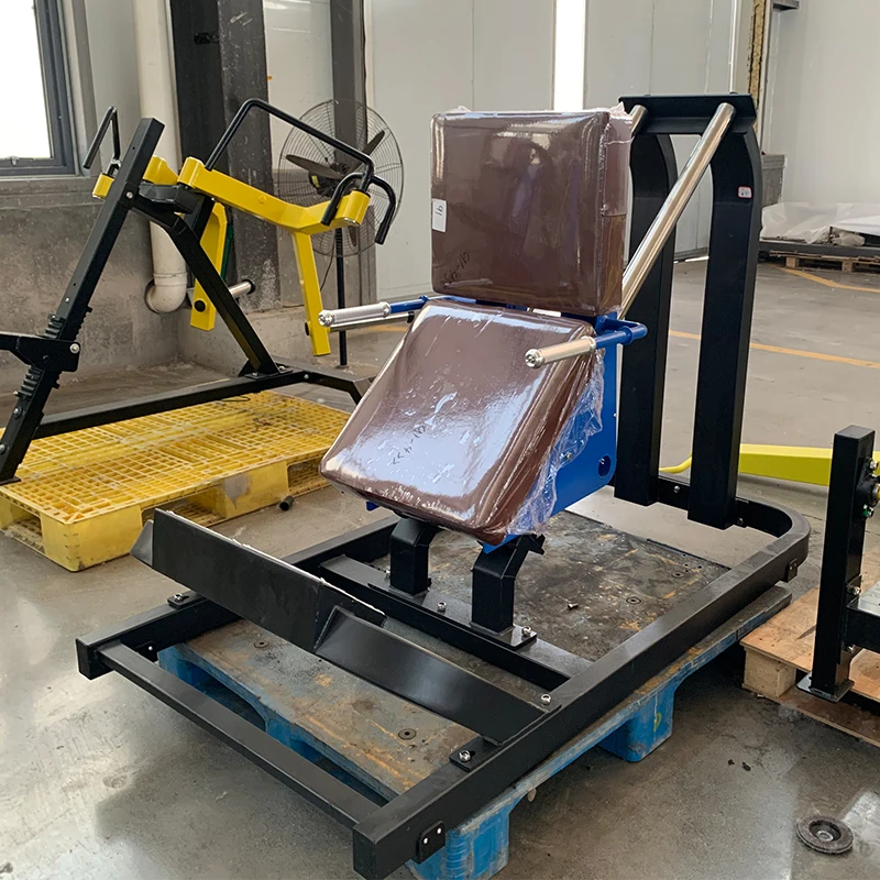 Factory direct Commercial gym fitness strength training body building plate loaded leg press hack squat seated calf machine