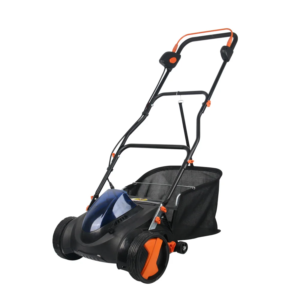Battery Powered 15 Inches 24V Cordless Push Reel Mower with Rear Collection Bag
