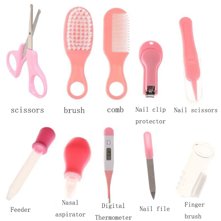Baby Safety Product 6/8/10 pcs Baby Grooming Scissors Nail Clipper Manicure Care Set