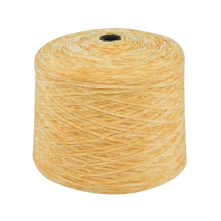 
Thick Vegan Dope Dyed High Quality Crochet Arm Knitting Baby Polyester Velvet Chenille Yarn 
