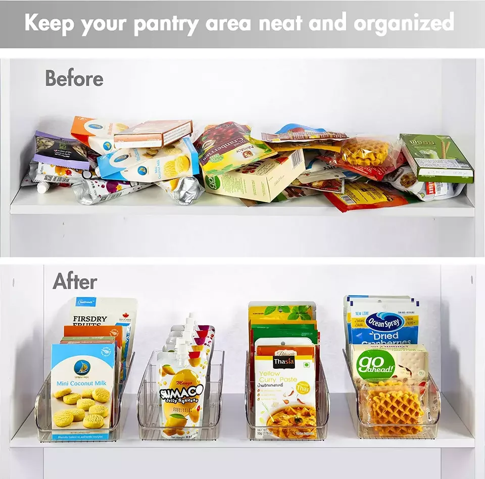 Plastic Kitchen Food Storage Organizer Bin Holds Spice Pouches Dressing Chocolate Tea Sugar Packets