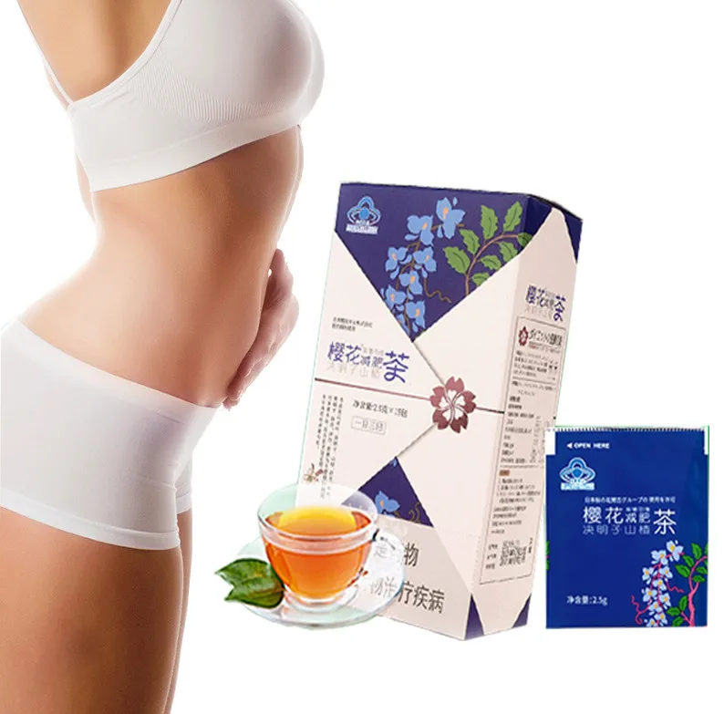 Private Label Slimming Tea Weight Loos Semen Cassiae Crataegus Herbal Healthy Natural Slimming Tea 25 Day Detox
