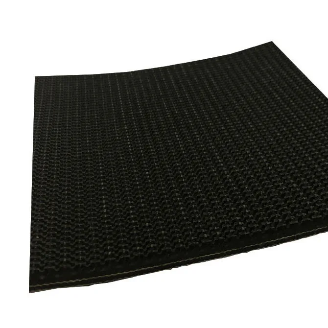 3 Ply Ep 150 Resistance Black Rough Top Grass Grip Pattern Conveyor Belt