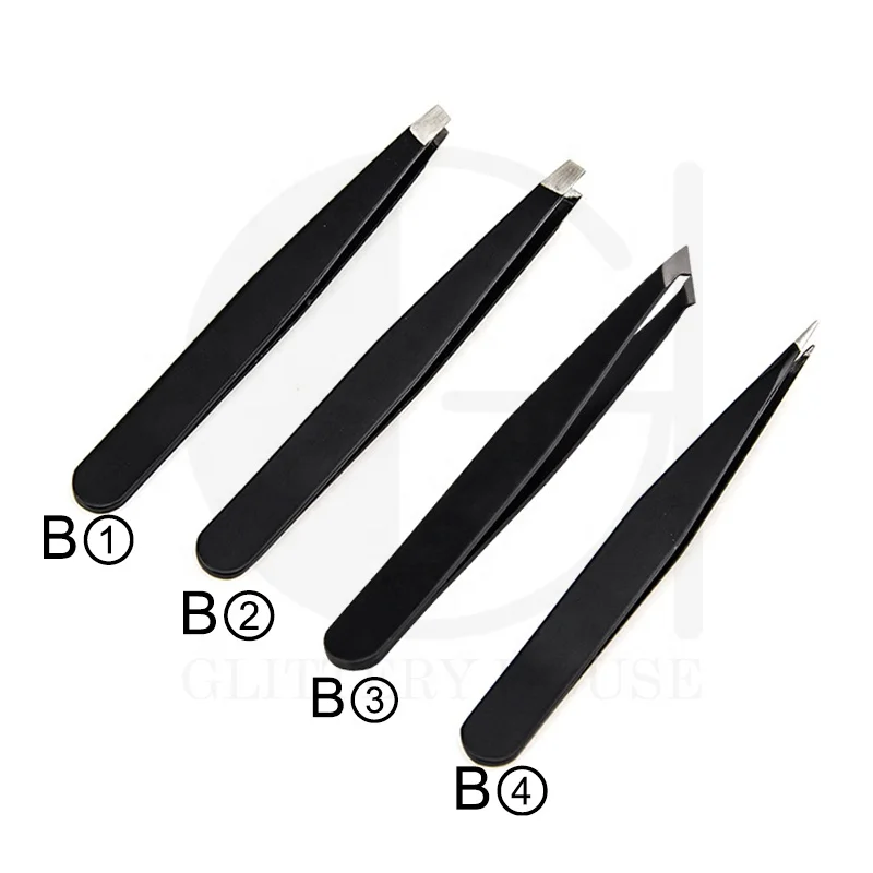 
rose gold eyebrow tweezer sets custom logo box private label tweezer for eyebrow makeup extension 