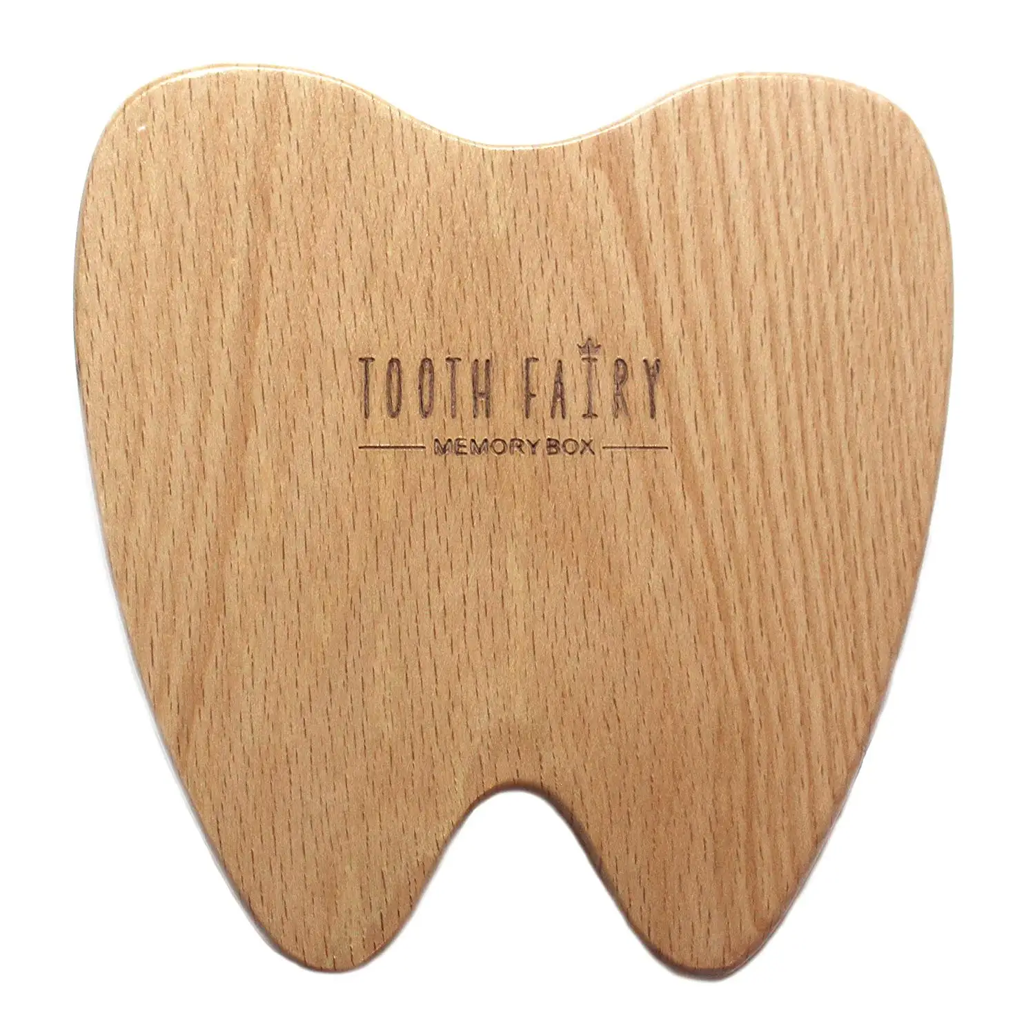 High quality natural color wooden tooth shape baby box