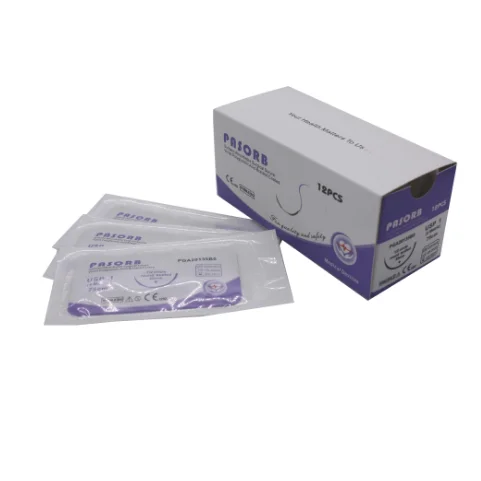CE/ISO Quality Round Bodied Polyglycolic Acid  Absorbable Surgical Medical Suture With Needle