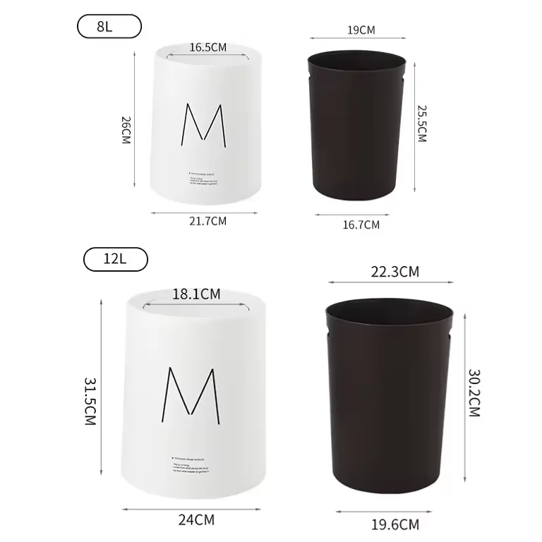 Hotsale Popular New Product Trash Can Modern Metal Trash Cans Household Metal Office Trash Garbage Cans Waste Bin Customized