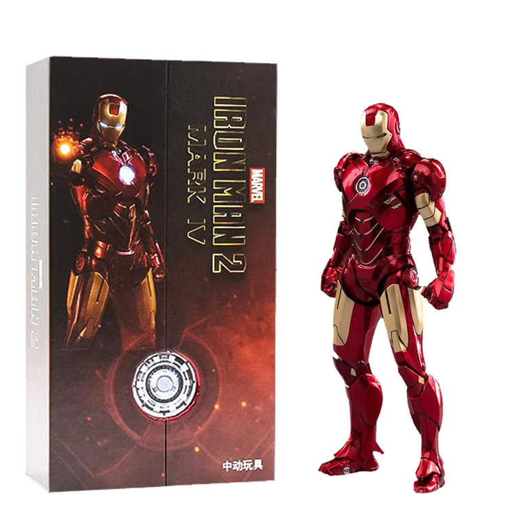 zd toys iron man original genuine Marvel 10th Anniversary Edition - iron man mk4 not glow 1/10 action figures movable joints