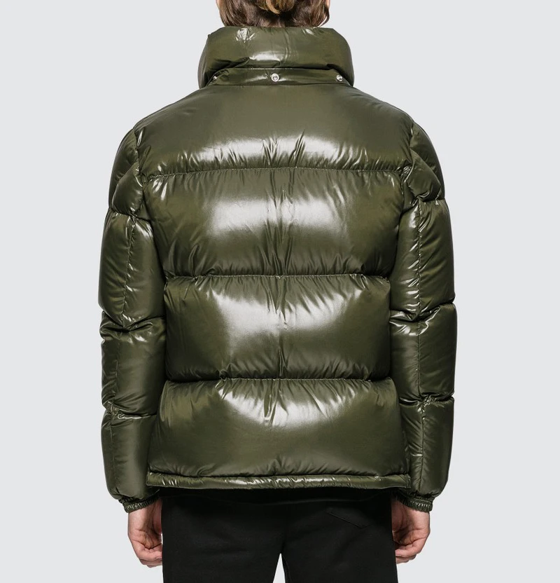 2022 New design custom winter green goose down padded parka bubble coat puffer quilted jackets for men