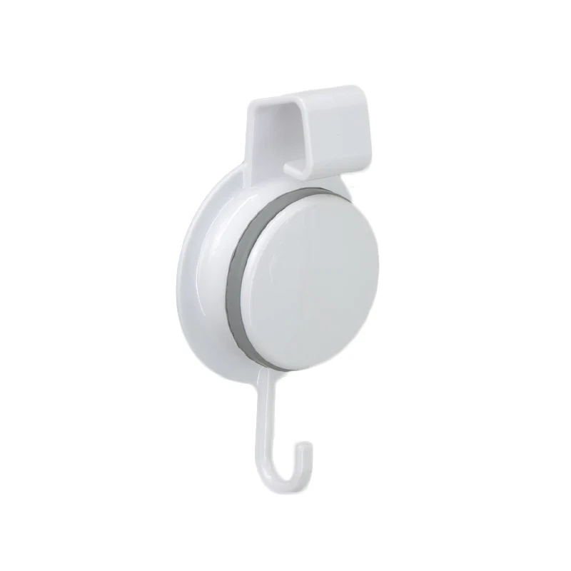 No Drilling Kitchen Bathroom Suction Cup Plastic Basin Hook Stainless Steel Single Towel Hook