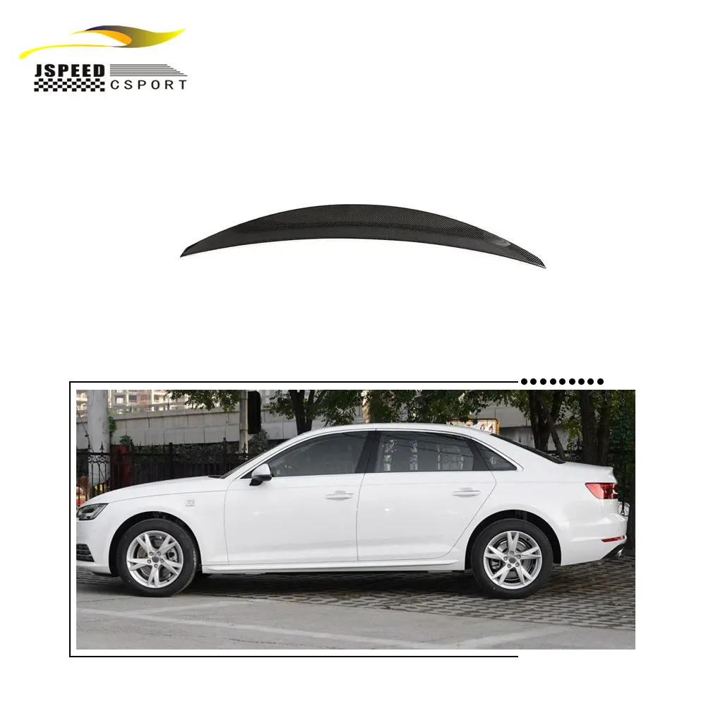 Углеродное волокно задний спойлер багажника для Audi A4 B9 Quattro S Line S4 Седан 4 двери