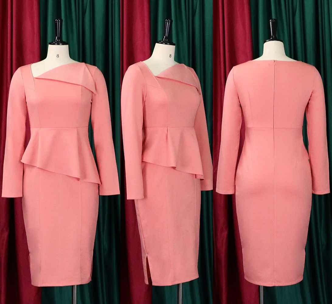 Spring 2023 Fall 2022 Dresses Long Sleeve Dress Women Lady Elegant Modest casual dress For Women