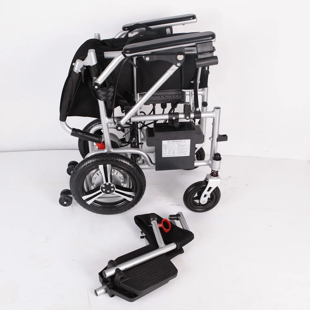 2024 Best Selling All Aluminum Alloy Disabled Care Portable Electric Wheelchair Foldable Lightweight Electric Folding Wheelchair