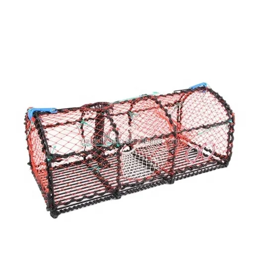 Norway market  lobster crab trap red black PE net crab pots traps