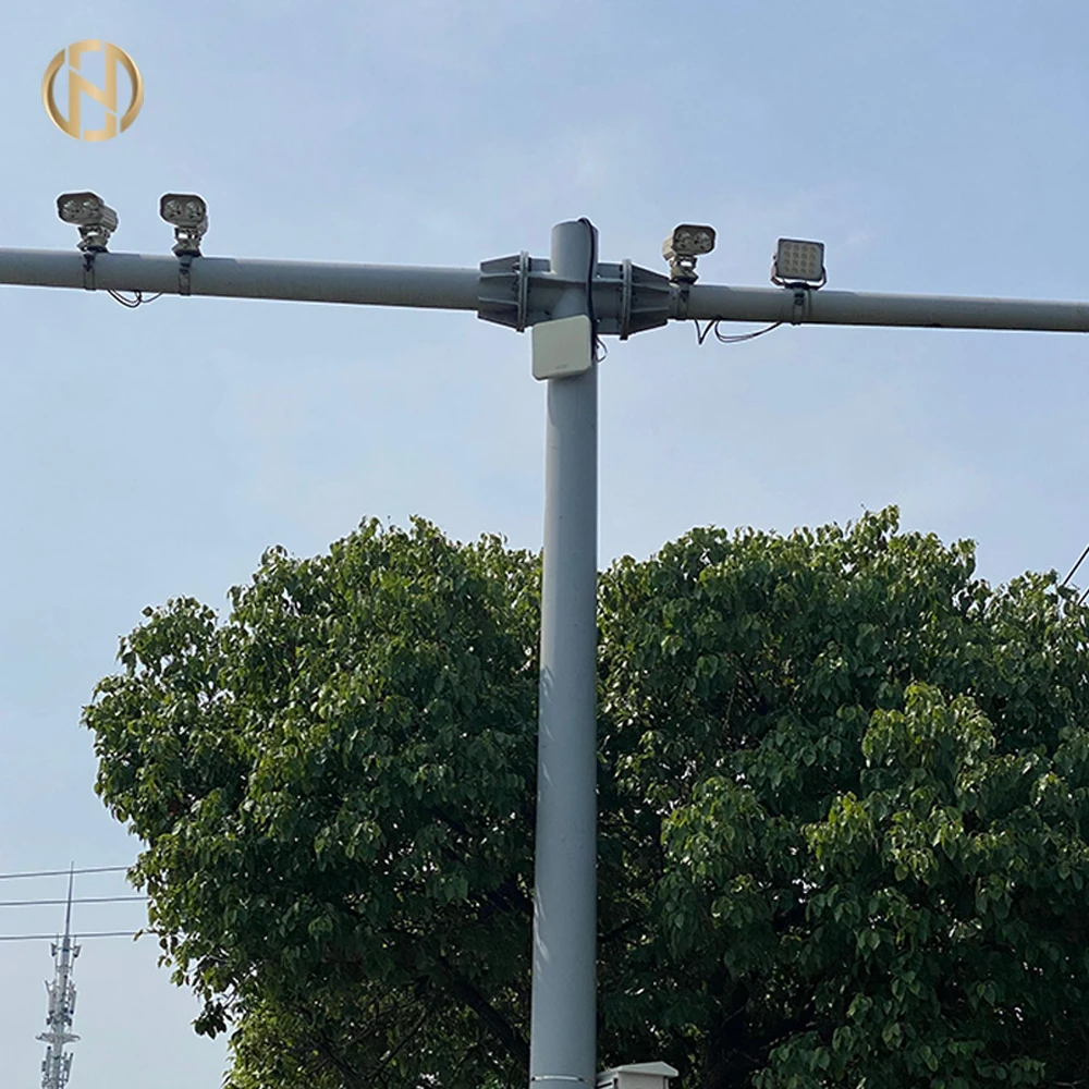 FuTao Traffic Light Pole With Safety Sign Hot Selling 5-15M Single And Double Arm Traffic Camera Steel Pole
