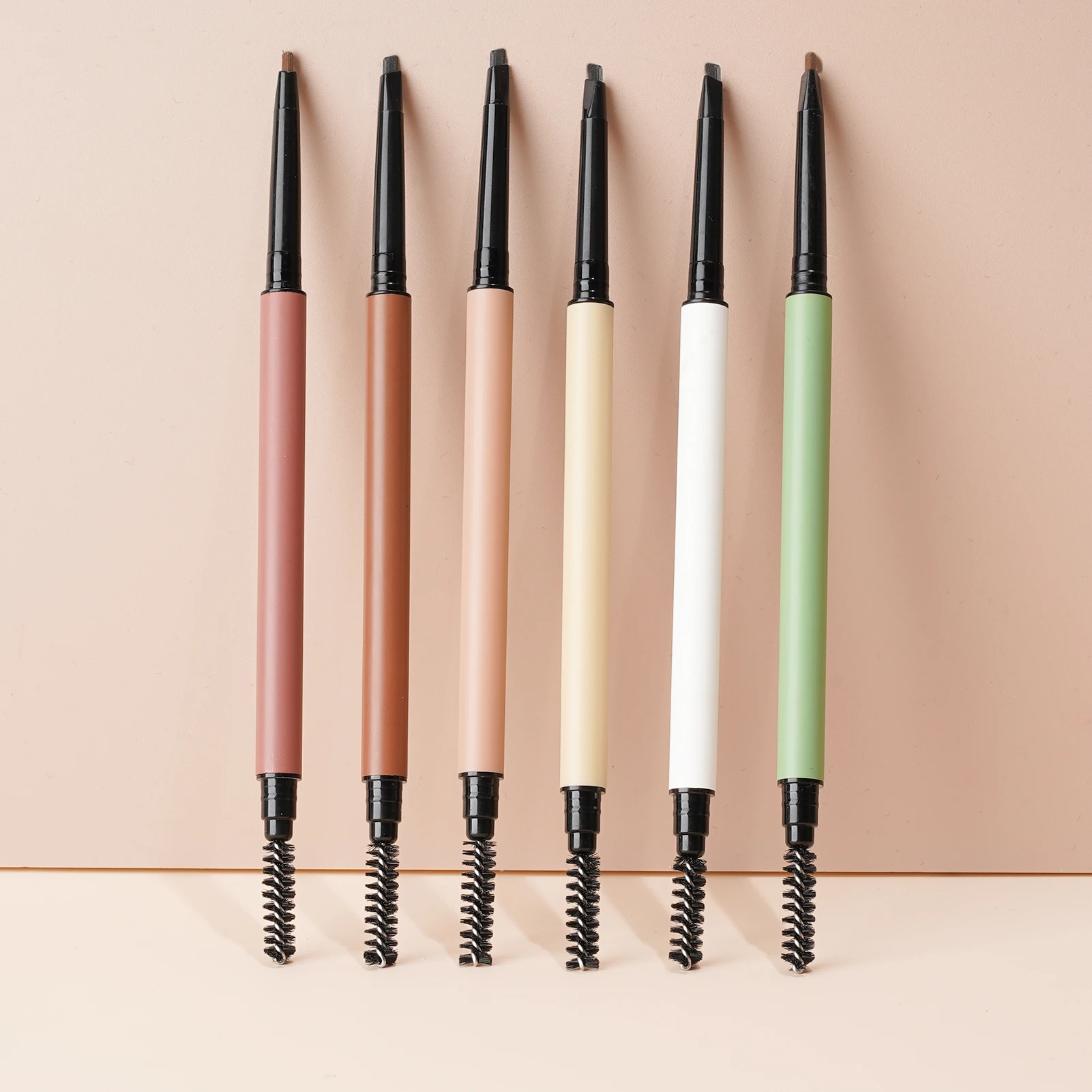 Lilywild Creamy Natural Slim Double Head High Quality Waterproof Soft Color Private Label Eyebrow Eye Brow Pencil Custom Logo