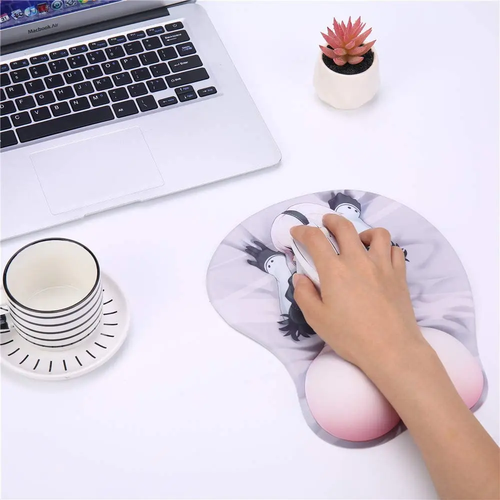 Sexy Soft Breast 3D Silicon Mouse Pad Mat With Wrist Rest