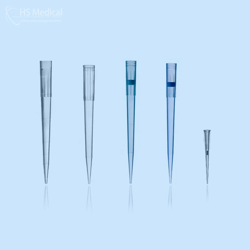 Hs Medical Simple Filter Tip Plastic Graduated 10Ul Pipettes Serum Multichannel Yellow Pipette Tips