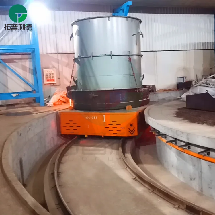 Heavy Load Easy Operation Steel Plate Handling Busbar Power Rail Transfer Trolley