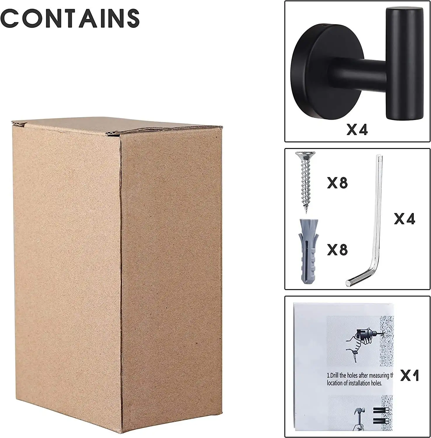 Bathroom Coat Hook Robe Hook Stainless Steel Towel Hooks