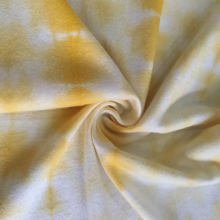 
Fashion patterns tie dyed jersey modal cotton fabric 60% cotton 40% modal knitted fabric for casual dress and underwear 